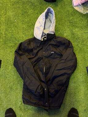 Vans Riley Hooded Coaches Jacket Black/Grey Heather